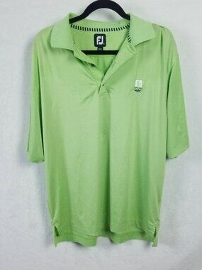 FootJoy Golf Polo Mens Medium Short Sleeve PVCC Travis Style Green Summer Field